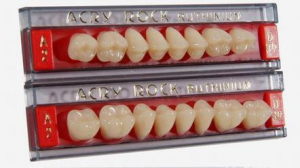 Стоматорг - Зубы AcryRock планка из 8 зубов жеват.верх D-44, цвет D4