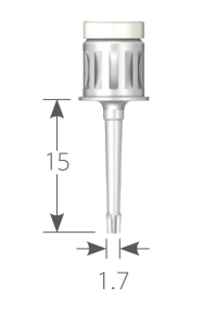 Стоматорг - Ключ для винтов ручной, длина рабочей части -15 мм, диаметр 1.7 мм.