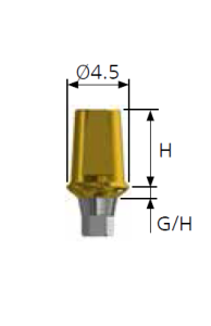 Стоматорг - Абатмент цементируемый, диаметр 4.5 мм, высота десны 2 мм, высота 7 мм, с шестигранником, Regular