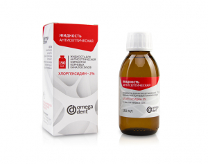 Омега-Дент Жидкость для антисептической обработки каналов Хлоргексидин 2%, 150 мл.
