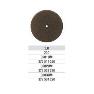 Edenta Полиры для сплавов Cr-Co 0201 "диск", h=3 мм, мелкая абразивность (тёмно-коричневые)