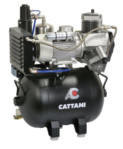 Стоматорг - Компрессор Cattani для CAD/CAM, 165 л/мин при 8 атмосфер, ресивер 45 л, без кожуха (1 фазный)
