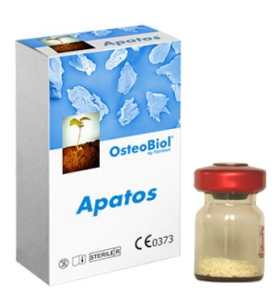 Стоматорг - Костный материал OsteoBiol Apatos Mix, 0.5 гр (размер гранул 0.6-1.0 мм) смесь губчатой и кортикальной кости без коллагена