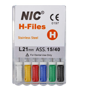 Стоматорг - H-file Nic Superline № 15/40 25 мм, 6 шт. - ручной каналорасширитель