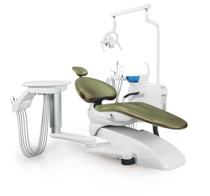 Установка стоматологическая BZ636 plus с боковой нижней подачей  цвет Р02 зелёный - Fengdan