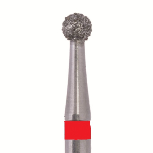Стоматорг - Бор алмазный 801 007 FG, красный, 5 шт. Форма: шар