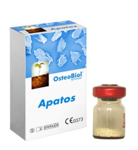 Стоматорг - Костный материал OsteoBiol Apatos Cortical, гранулы,1 гр, размер гранул 0.6-1.0 мм из кортикальной кости без  коллагена.